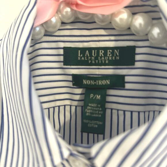 Lauren Ralph Lauren Plus Long-Sleeved Classic Non-Iron Shirt Sz P/M - Picture 4 of 10